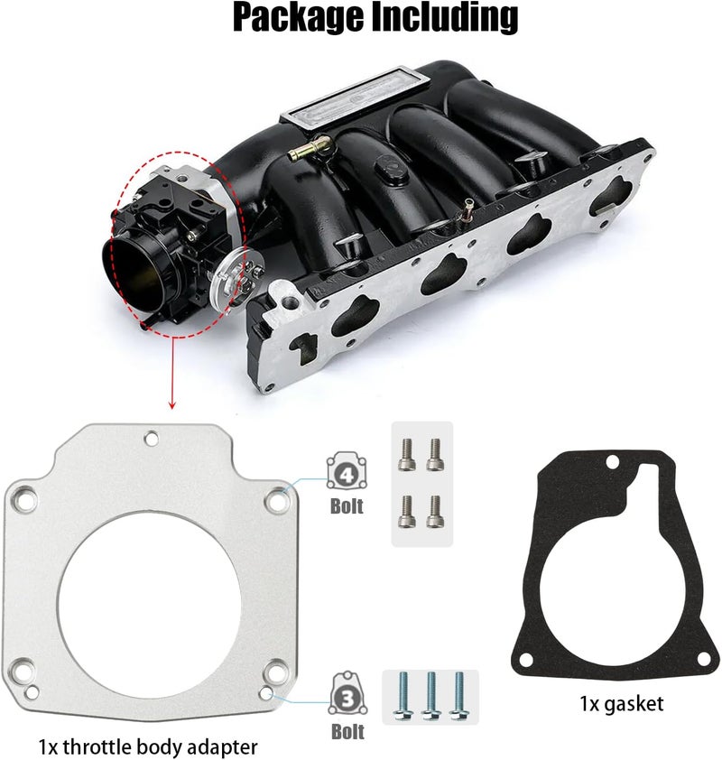 Eiahonen LS Drive By Wire Throttle Body Adapter Kit Compatible with LS3 4 Bolt Intake to LS1 3 Bolt TB DBW LS2 LH6 L92 L76 LY2 LY5 LY6 LC9 LFA LH8 LMG L98 L9H L20 L94 LZ1 L99 L96 LC8 L77 551567 - Image 4